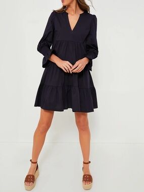 Pomander Place Navy Cotton Poplin Kenzo Dress